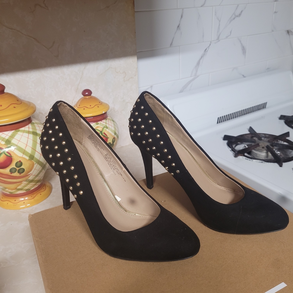 Elegant Black Studded Heels